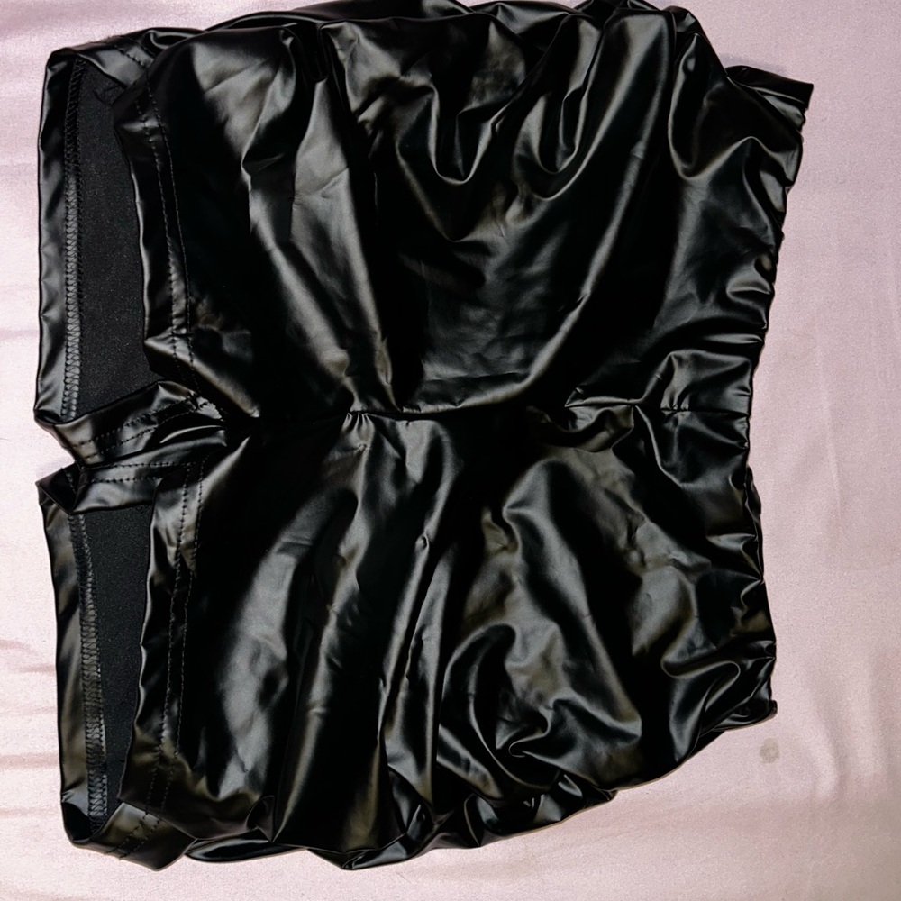 Pleather material SHEIN shorts